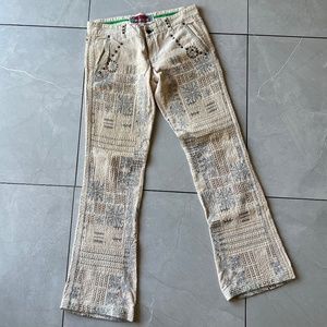 TWO TEN TEN FIVE Embroidered Vintage Boho Pants